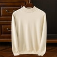 thumbnail image 2 of Miluxas Mens Mock Turtleneck Sweater Long Sleeve Casual Pullover Sweater Slim Fit Basic Knit Tee Beige, 2 of 6