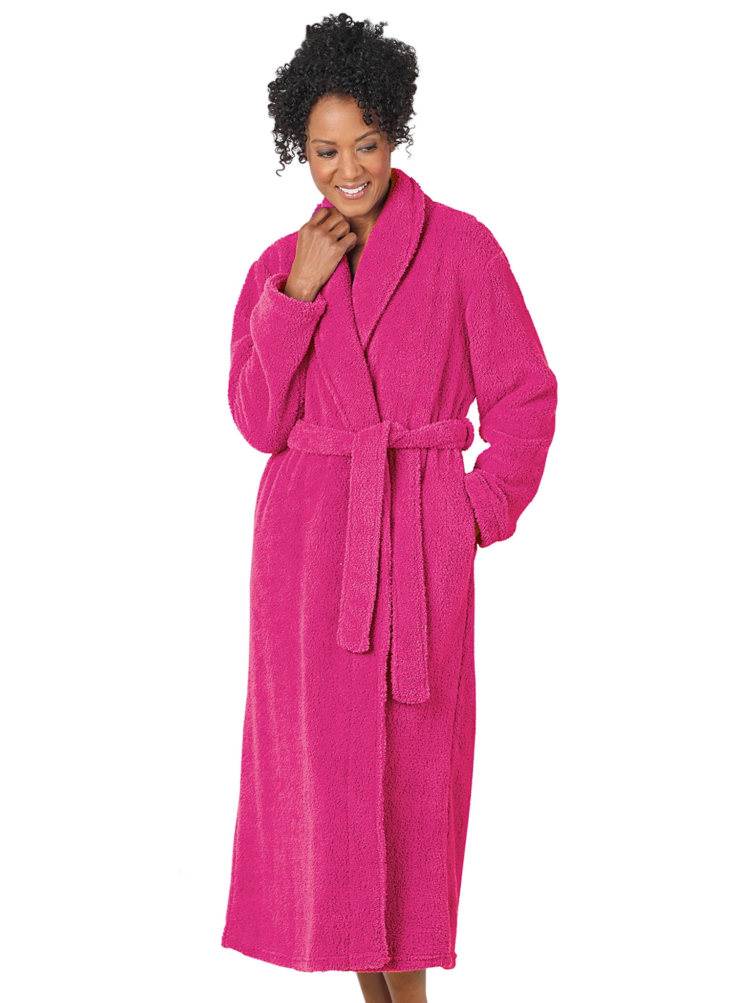 AmeriMark Long Robe Paisley Duster Zip Up Housecoat with Pockets for Women 