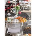thumbnail image 4 of Outdoor Tablecloth with Umbrella Hole and Zipper, Orange Pumpkins Fall Round Table Cloth 54 Inch Waterproof Tablecloth, Thanksgiving Botanical Sunflower Leaves Picnic Table Cover for Patio Camping, 4 of 7