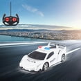 thumbnail image 4 of ChicYu Remote Control Polices Car High Speed Cop 1:20 Scale Radio Control Patrol Sports Vehicle with Headlights White, 4 of 5