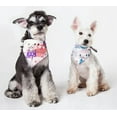 thumbnail image 2 of Touchdog Cotton & Polyester Head-Popper Dog & Cat Bandana, White, S, 2 of 3