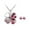 Rose Red, variant on Wrapables® Lucky Sweethearts Gold Plated Crystal Heart Shaped Four Leaf Clover Pendant Necklace and Earrings Jewelry Set, Green