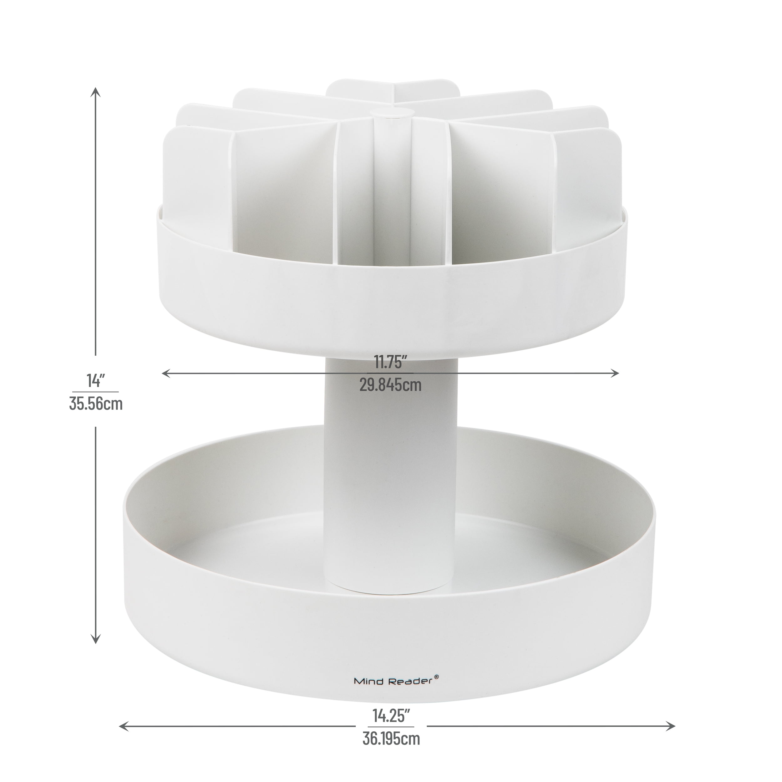 Mind Reader 2 Tier Lazy Susan Granola Bar and Snack Organizer