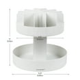 thumbnail image 4 of Mind Reader 2 Tier Lazy Susan Granola Bar and Snack Organizer, Home, Office, Plastic, White, 4 of 9