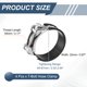 thumbnail image 2 of Uxcell 4 piezas de abrazaderas T-Bolt, 64-67 mm (2.52"-2.64"), abrazaderas ajustables de acero inoxidable para líneas de combustible del radiador con cinta negra EPDM para tuberías automotrices, 2 of 6