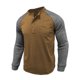 thumbnail image 3 of pstuiky manga larga para hombre, Suéter deportivo informal con cuello redondo y botones para hombre, blusa de manga larga con cuello redondo y diseño de bloques de color camisetas de hombre xl, 3 of 6