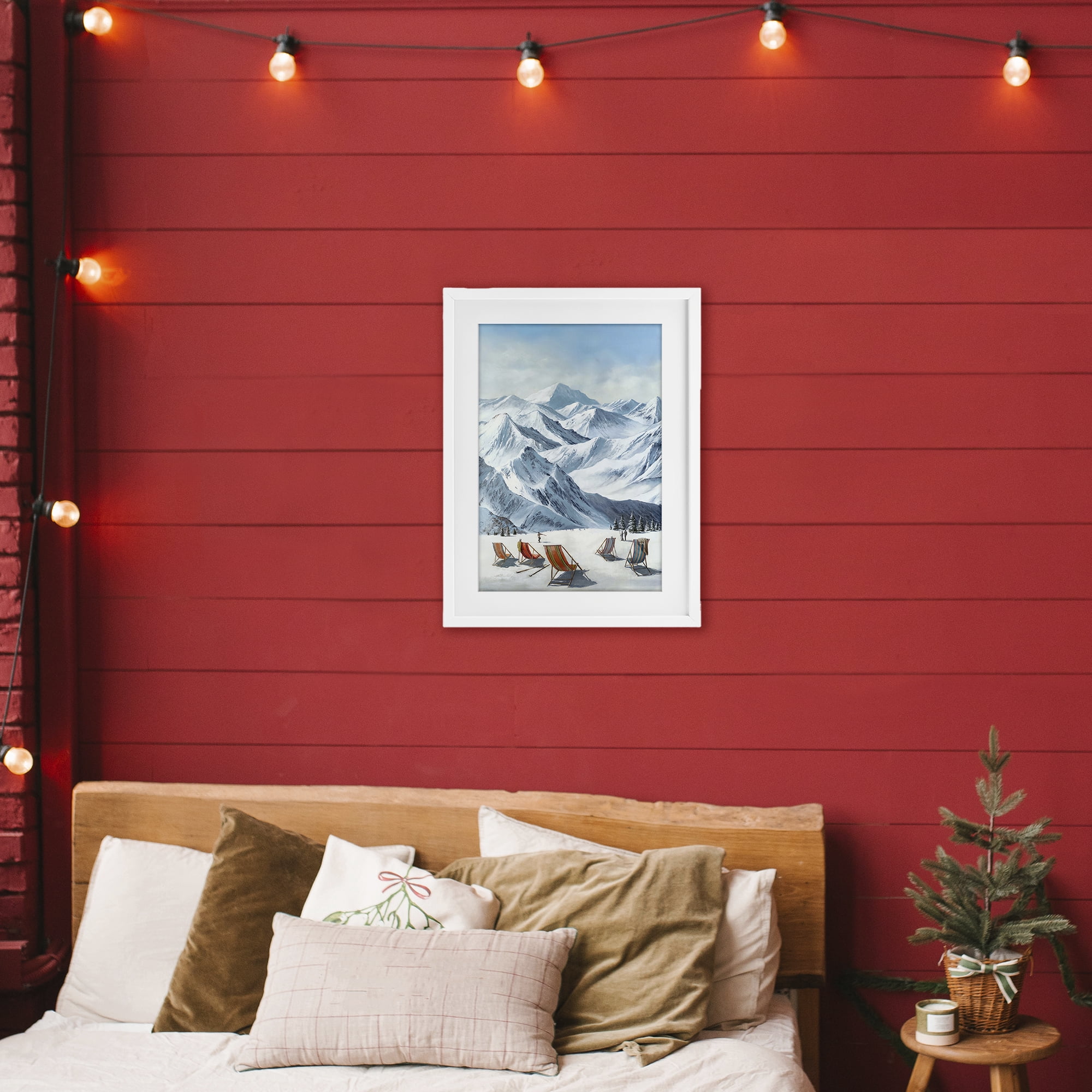 Stupell Industries Lounging At The Lifts White Framed Print Under Glass design by Max Maxx, 23 x 17