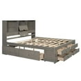 thumbnail image 6 of Queen Size Platform Bed with Storage Headboard and 8 Drawers, Wood Bed Frame with Slats Support for Boys Girls Teen Adults Bedroom, No Box Spring Needed, Gray, 6 of 7