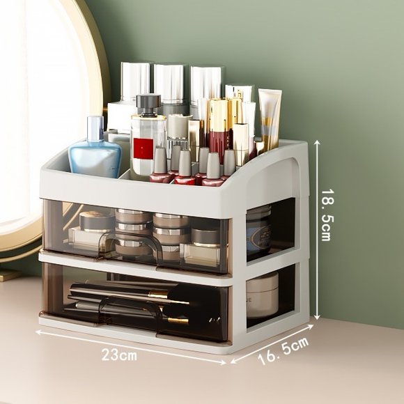 Caja de almacenamiento de escritorio tipo cajón, organizador de escritorio de oficina, estante de almacenamiento de cosméticos, caja de casillero
