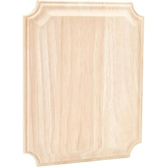 Unfinished Wooden Plaque Natural Wood Plaque 9.8x7.87x0.6inch Rectangle Wood Decoration Plaque Burlywood Jewerlry Display Pedestal Wood Blank Signboards for DIY Projects Home Wall Decor DIY