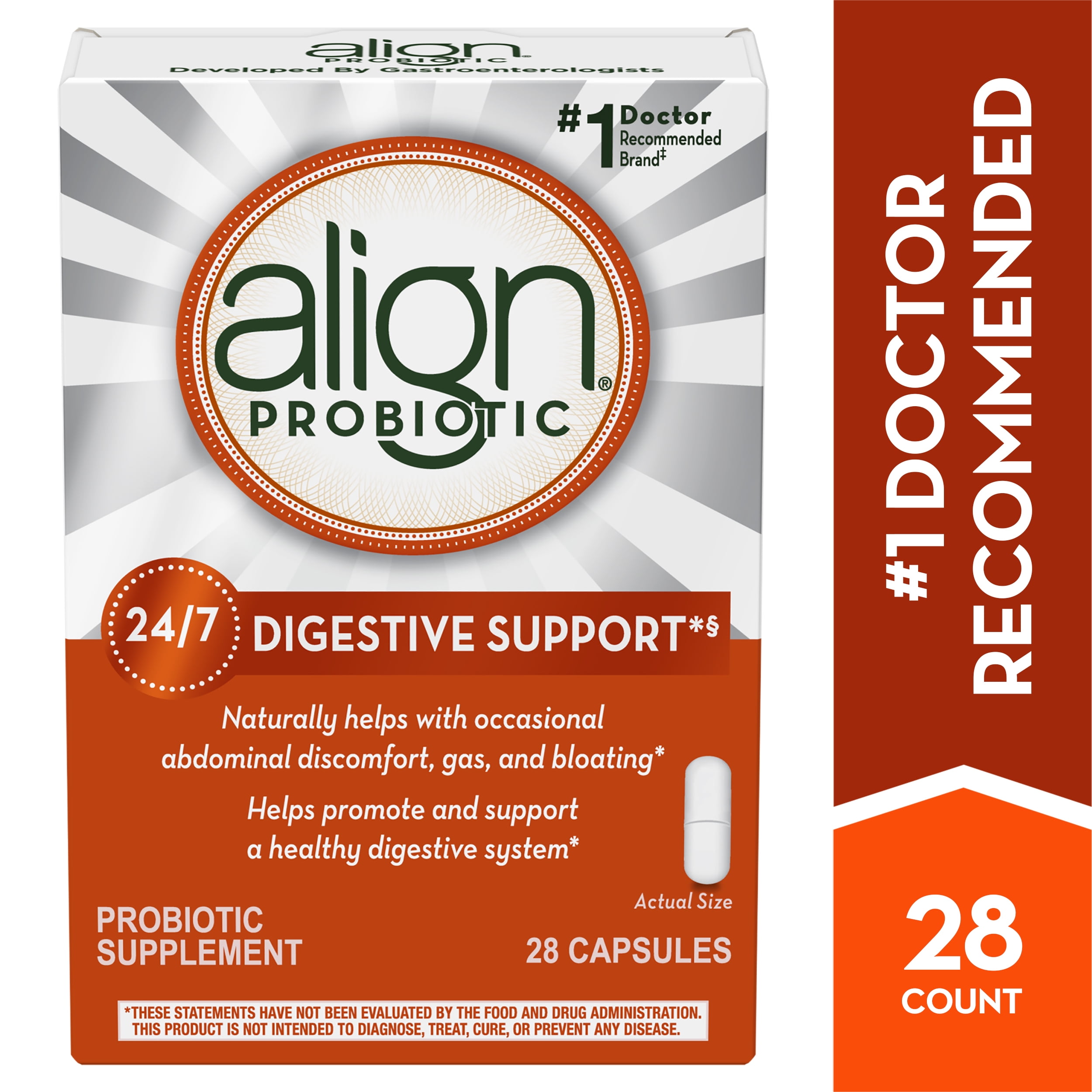 Align Probiotic Daily Digestive Health Supplement Capsules 28 Ct Walmart Com Walmart Com
