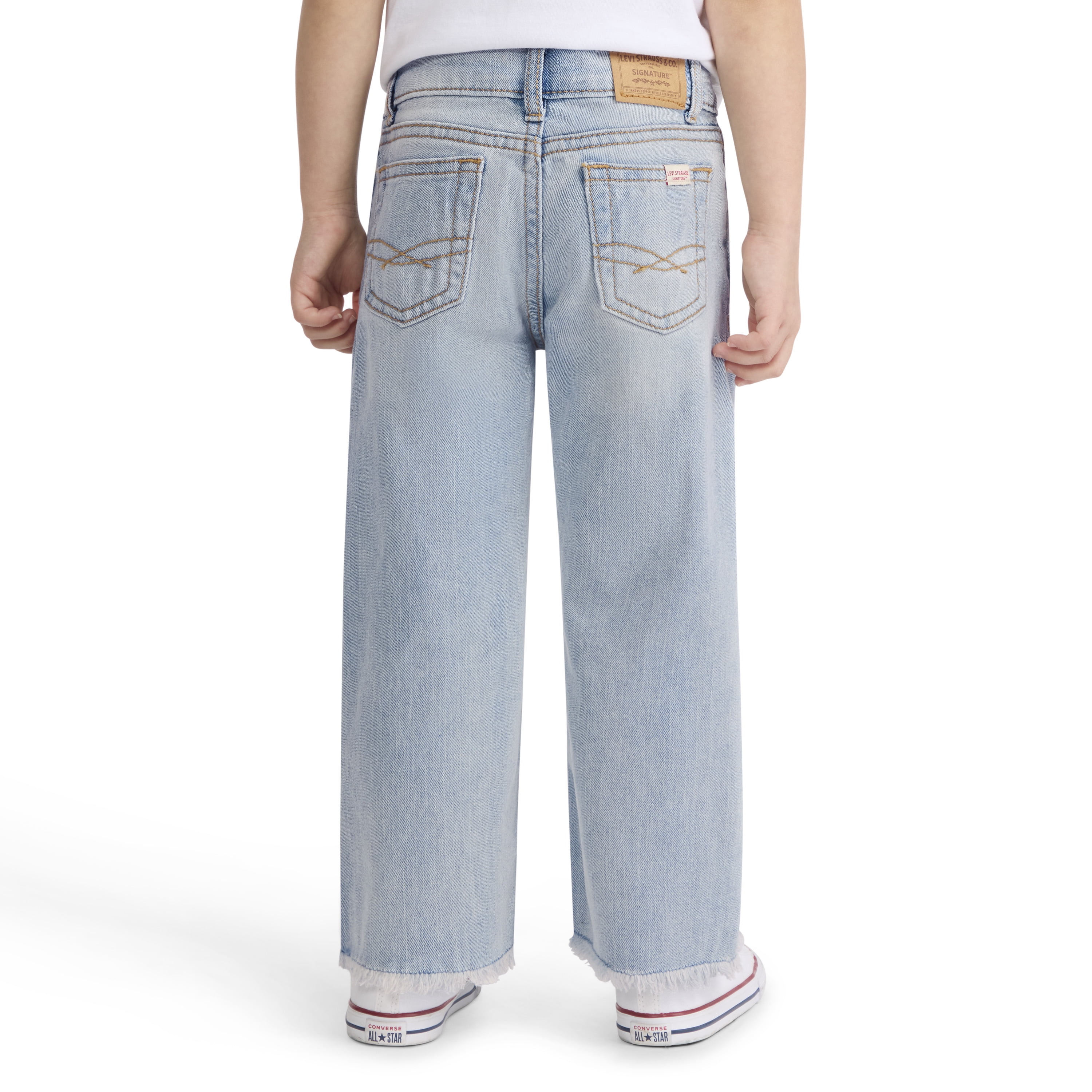 Levi Strauss Signature Girls Wide Leg Jeans, Sizes 5-18