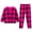 0-Hot Pink567, variant on WOYY Toddler Girls Classic Plaid Sleepwear Set Long Sleeve Top Pants Outfits Loungewear, Sizes 2-3T