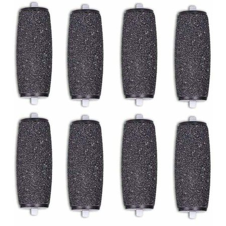 8x Pedicure Tools Foot Care Foot Grater Colossal Foot Scrubber Foot File Roller Refill Heads Callus Remover Hard Skin Remover BLACK