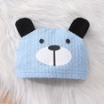 thumbnail image 6 of Faraee Newborn Baby Boy Clothes Fall Winter Outfit 0 3 6 9 12 18 Months Long Sleeve Textured Romper Pocket Suspender Pants Dog Hat 3 Piece Set,Sky Blue, 6 of 8