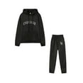 thumbnail image 4 of LilyLLL Women Hot Drilling Tracksuit Set Long Sleeve Hoodie Sweatshirt + Jogger Pants, 4 of 4