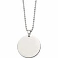 thumbnail image 2 of Stainless Steel Brushed And Polished Circle 4mm Thick Dog Tag Necklace (24 X 38.01) Made In China -Jewelry By Sweet Pea, 2 of 10