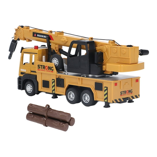 Ymiko Crane Truck Toy, Engineering Vehicle Educational Vehicle Construction Truck Wiht Telescopic Boom Structure Light And Sound Effects
