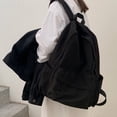 thumbnail image 3 of Tnobhg Travel Camping Backpack Students Schoolbag Large Capacity Waterproof Scratch-resistant Solid Color Double Straps Water Bottle Pockets Schoolbag, 3 of 8