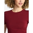 thumbnail image 4 of Time and Tru Women’s Ruched Tee with Short Sleeves, Sizes XS-XXXL, 4 of 5