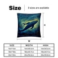 thumbnail image 5 of Whale Bed Pillow Covers Set - 2 Decorative Throw Pillow Patterns - Available in 16x16, 18x18, and 20x20 Inches for Any Occasion - Decorative Pillows, Bed Pillow, 5 of 6
