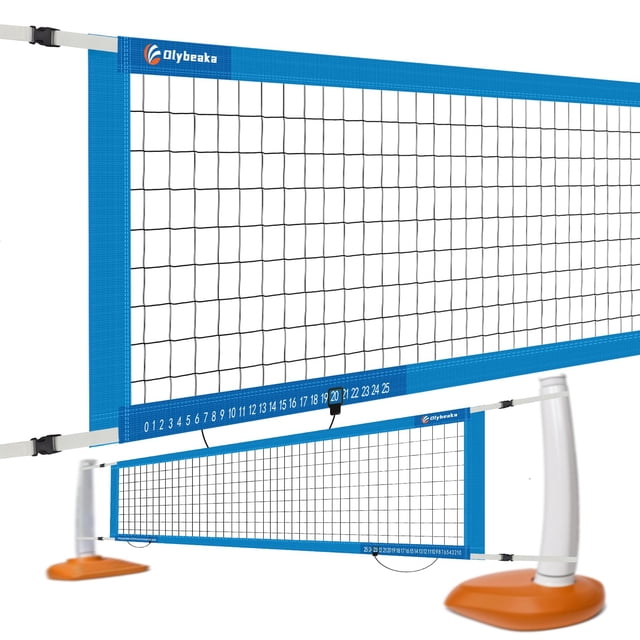 Red de voleibol de piscina Olybeaka reforzada contra rayos UV de 4,6 a 8,8 m