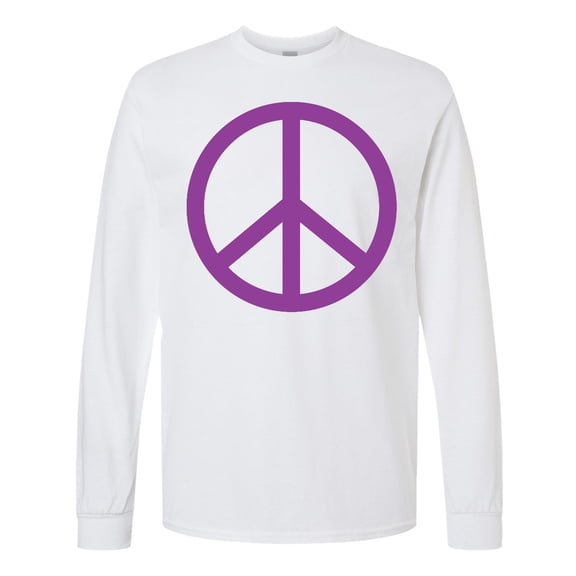 Inktastic Purple Peace Sign Long Sleeve T-Shirt