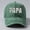 Dark Green, variant on PAPA Embroidered Vintage Street Style Washed Distressed Unisex Baseball Cap for Casual Outdoor Activities Sun Hat