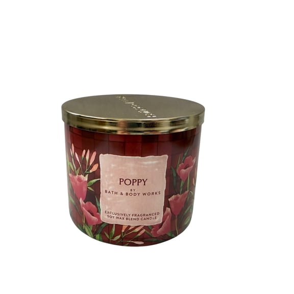 Bath & Body Works Poppy Scented 3 Wick Candle 14.5 oz