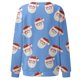 thumbnail image 3 of Gibobby Sudaderas navideñas Blusa de sudadera estampada con cuello redondo y manga larga para entrenamiento diario en casa y al libre para mujer(Azul,M), 3 of 5