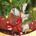 thumbnail image 4 of MXTPOV Christmas Tree Skirt, Cute Santa Claus Pattern Tree Skirt, Red Christmas Tree Skirts, Christmas Decorations for Party Home Decor, 47 in, 4 of 5