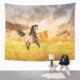 thumbnail image 2 of UFAEZU Brown Beautiful Running Galloping Horse On Autumn Dawn Wild Beauty Dust Wall Art Hanging Tapestry Home Decor for Living Room Bedroom Dorm 51x60 inch, 2 of 2
