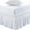 White, variant on Siloon Wrap Around Bed Skirt Three Fabric Sides Elastic Dust Ruffled 15 Inch Tailored Drop, Easy to Install Fade Resistant-White, Queen/King