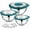 Teal Blue, variant on Mixing Bowls with Lids and Graters, Stainless Steel Salad Mixing Bowl with Transparent Lid Set of 3, Metal Nesting Salad Storage for Kitchen Prepping/Serving/Baking, 4.6/2.6/1.5QT - Black