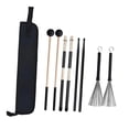 thumbnail image 4 of Yinanstore Drum Sticks Set Brushes Stage Performance Ergonomic Non Slip Handles with Storage Bag Practice for Professional Musical Lover, 4 of 8