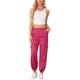 thumbnail image 2 of Pantalones cargo elásticos de malla para mujer de cintura alta, estilo holgado, color rosa intenso, talla XL, 2 of 6
