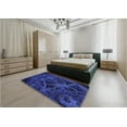 thumbnail image 5 of Ahgly Company Machine Washable Indoor Rectangle Transitional Ocean Blue Area Rugs, 7' x 10', 5 of 7