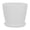 White, variant on Ludlz Plastic Flower Pot Succulents Plant Bonsai Ornament Planter Decoration Container