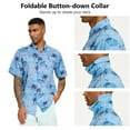 thumbnail image 6 of Bassdash Men's UPF 50+ Short Sleeve Button Down Fishing Shirt Breathable Lightweight for Outdoor and Beach Activities, 6 of 8