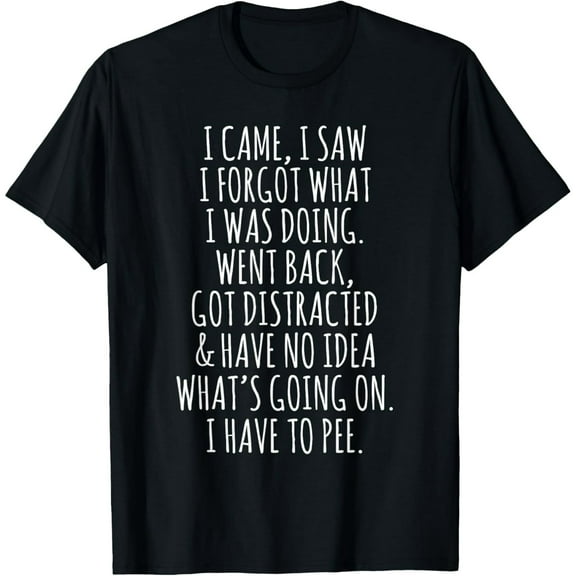 Funny Senior Citizen I Came I Saw I Forgot What I Was Doing T-Shirt
