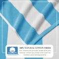 thumbnail image 3 of 100% Cotton Cabana Striped Oversized Beach & Pool Towels (35" x 70", Air Blue), 3 of 6
