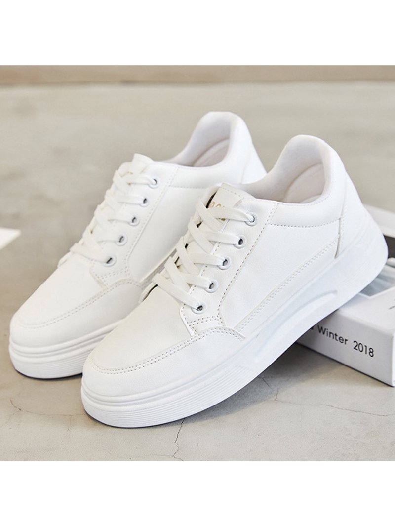 Frontwalk Women Trainers Sport White Sneakers Lace Up Athletic