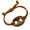 Coffee color., variant on Fun Pigs Nose Resin Lightweight And Adjustable Wristband Accessory Hand Chain Perfect For Daily Use