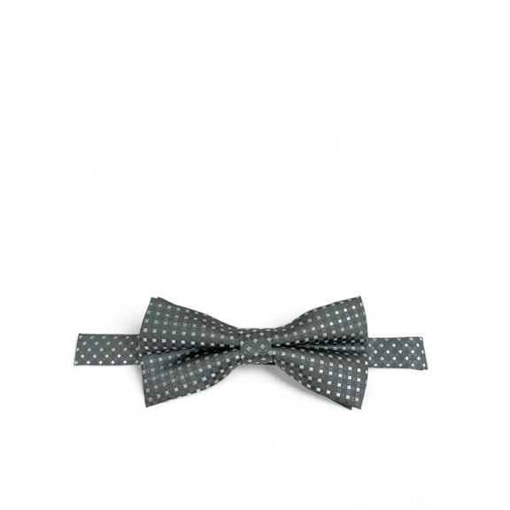 Grey Classic Diamond Patterned Bow Tie
