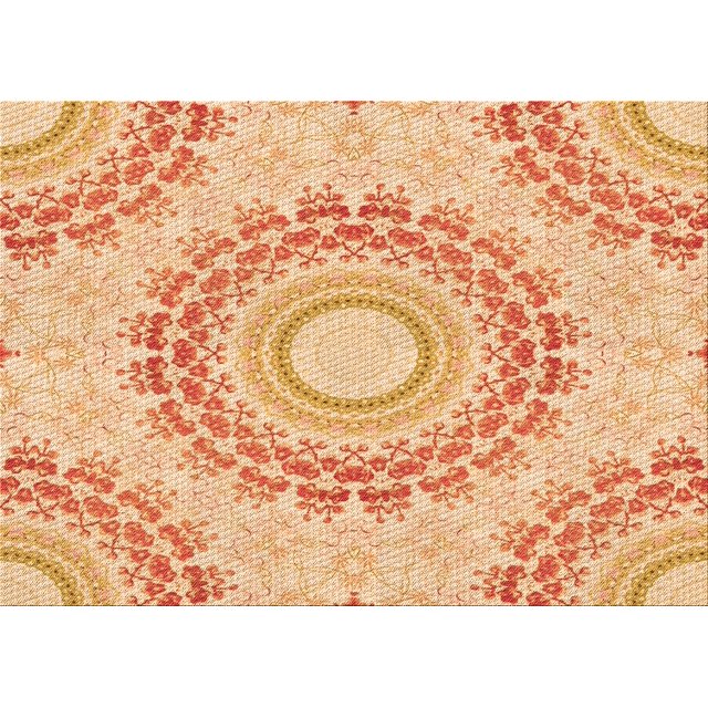 Ahgly Company Tapis d'Intérieur Lavables en Machine Rectangle Transitionnel Néon Orange, 2' x 3'