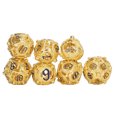 thumbnail image 2 of Juego de dados, juego de dados huecos de 7 piezas Juego de dados de cobre Dados de metal huecos Los mejores materiales, 2 of 8