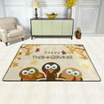 thumbnail image 2 of SKYSONIC 36x24in Happy Thanksgiving Area Rug, Cute Turkeys Non-Slip Floor Carpet for Indoor Living Dining Room Bedroom, 2 of 7