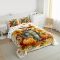 thumbnail image 3 of Manfei Vibrant Sunflower Bedding Comforter Set for Kid, Rustic Highland Cow Twin Comforter Sets, Fall Pumpkin Leaf Reversible Bedding Set, Super Cozy Room Decor, 2-Piece, 3 of 8