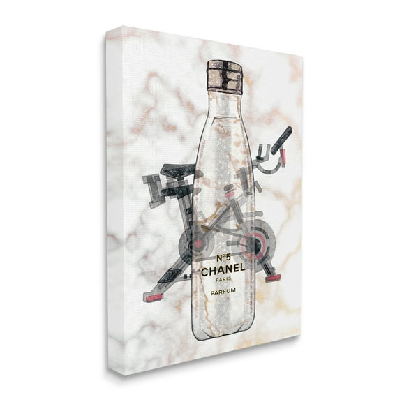 Stupell Industries Athletic Fashion Sports Bottle Exercise Bike Detail Canvas Wall Art, 24 x 30, Design by Ziwei Li