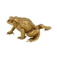 thumbnail image 3 of Estatua de mascota de té de sapo chino, artesanía de latón, coleccionable, centro de mesa, mesa de riqueza, oficina, hogar, 6 x 2,7 x 4 cm, decoración, 3 of 10